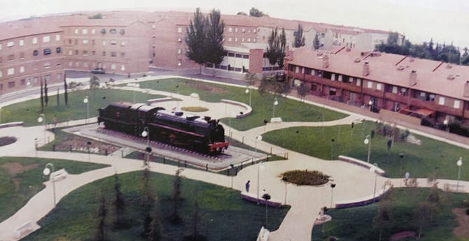 Vista de la Plaza de Juan XXIII, en el barrio de Pío XII. Fotografía de Herrera Piña.